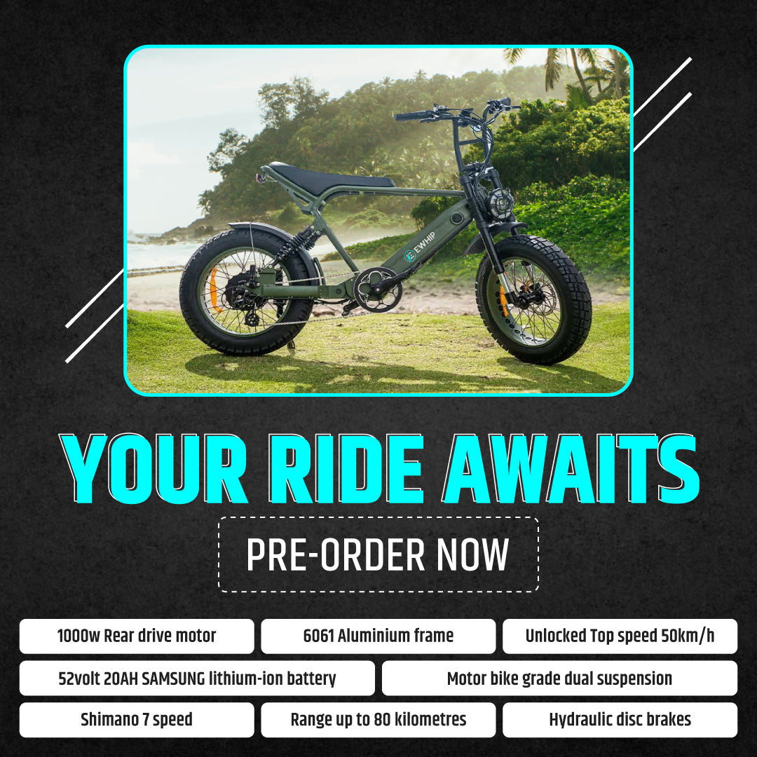 EWHIP THE BOOM Electric E-Bike Olive Green - EWHIP