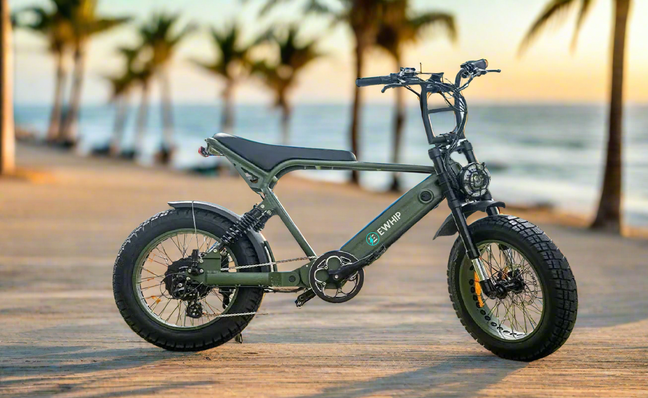 EWHIP THE BOOM Electric E-Bike Olive Green - EWHIP