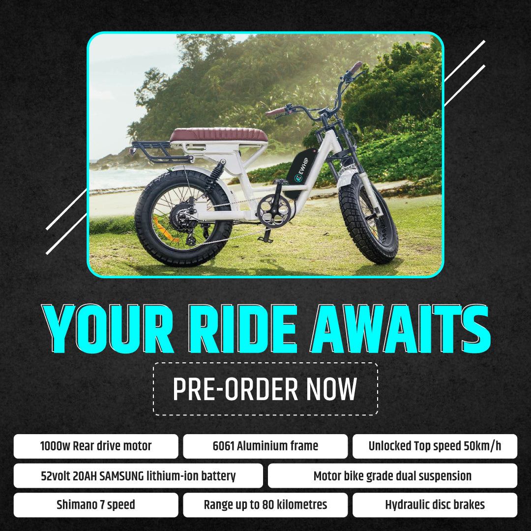 EWHIP THE CAPTAIN Electric 1000W E-bike White - EWHIP
