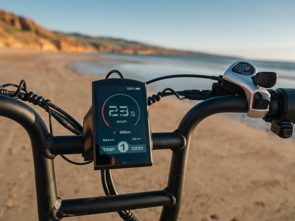 The Captain electric cruiser battery and frame detail