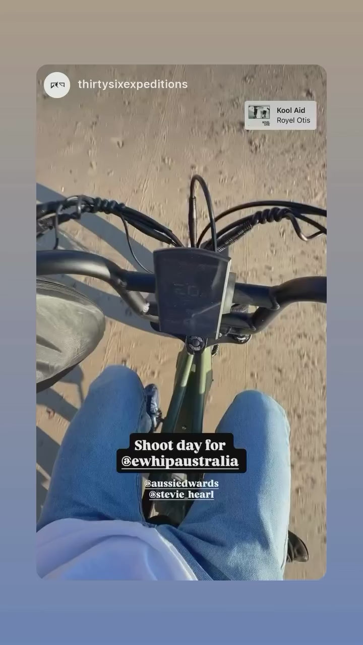 ebike riding on beach